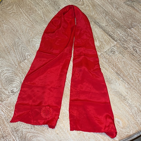 Liz claiborne red silk 1990s 90s Scarf vintage - Picture 3 of 8